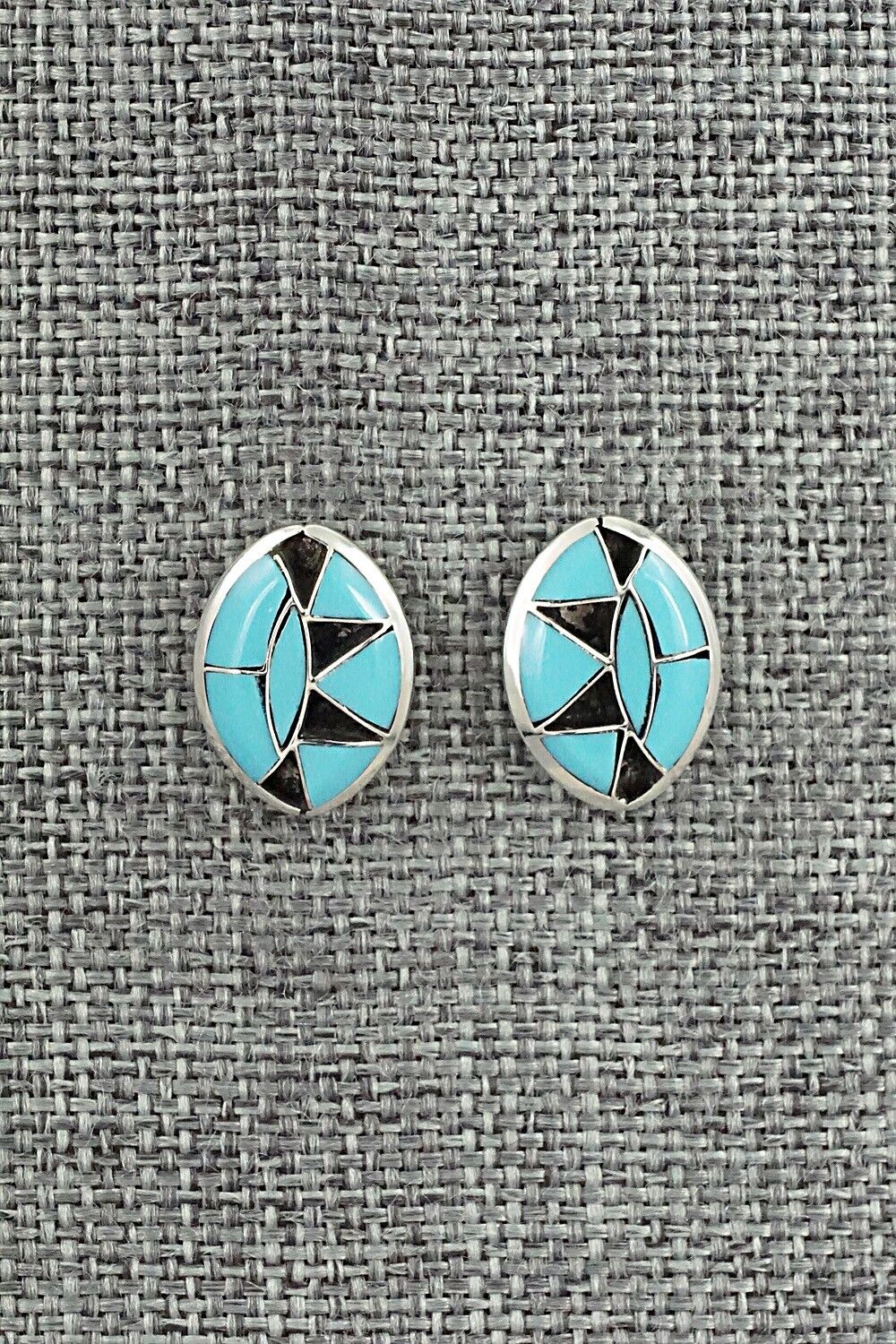 Turquoise & Sterling Silver Earrings - Vernon Quandelacy
