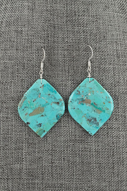 Turquoise & Sterling Silver Earrings - Lupe Lovato