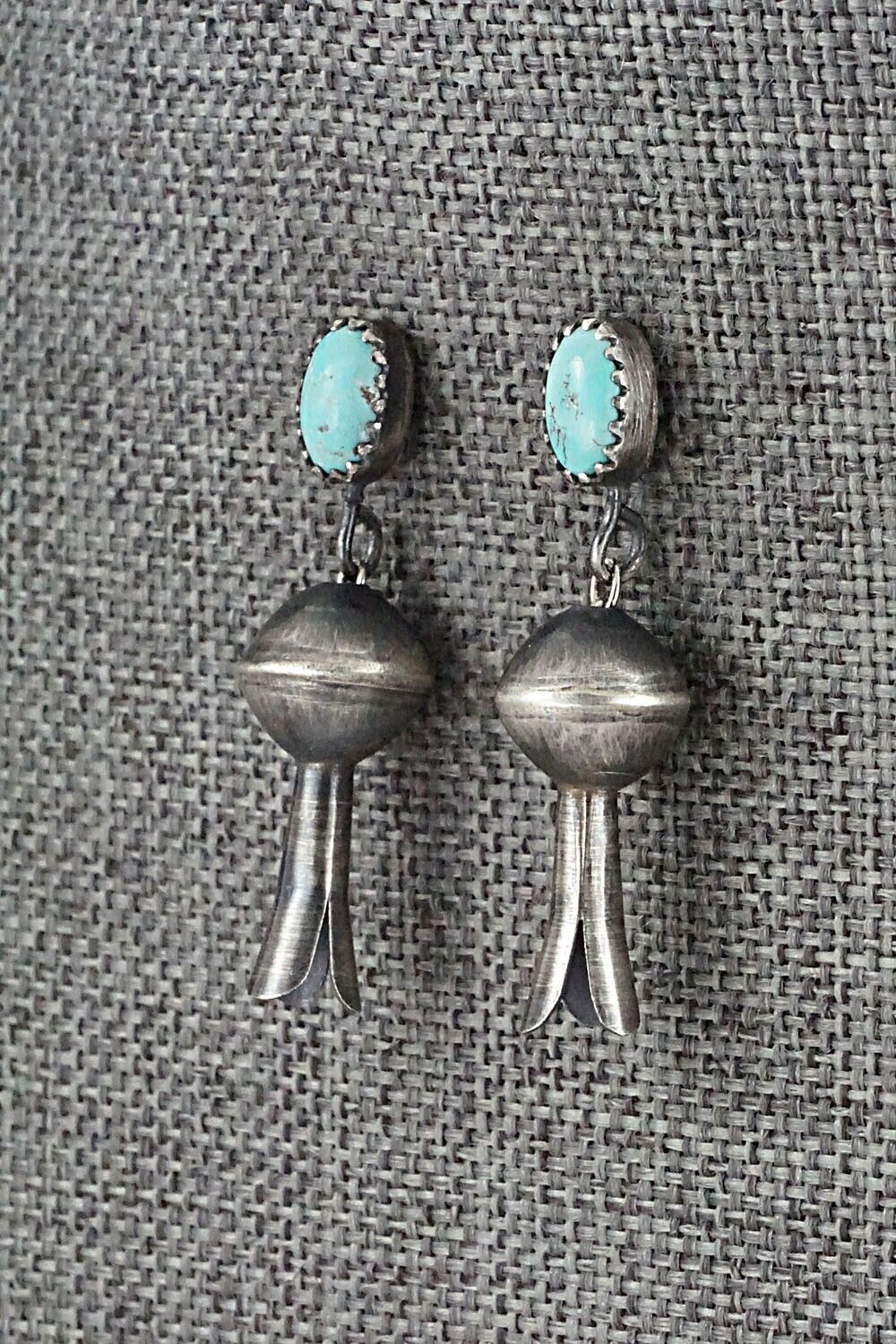 Turquoise & Sterling Silver Blossom Earrings - Shirley Lee