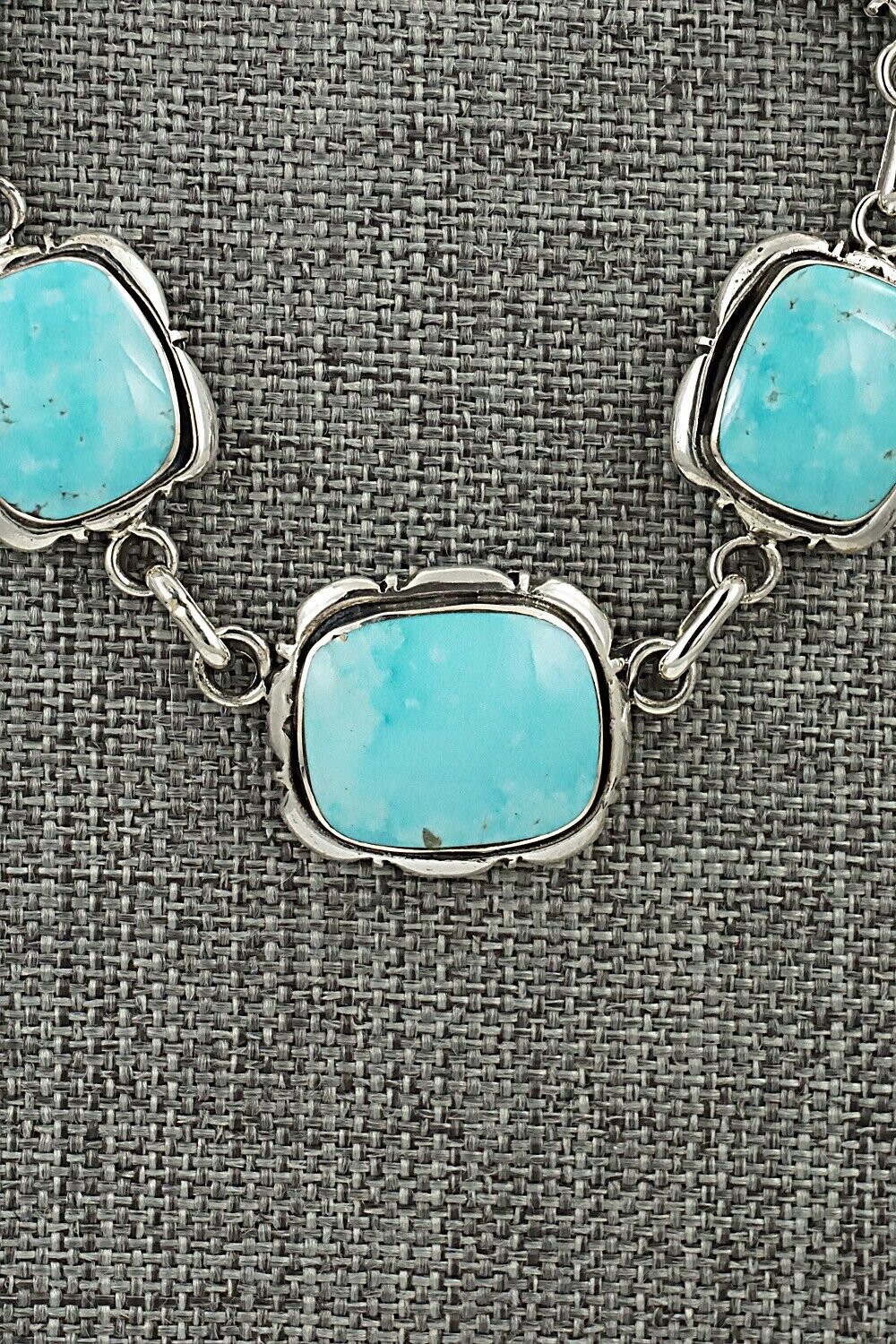 Turquoise & Sterling Silver Necklace - Mike Smith