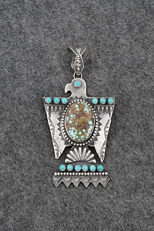 Turquoise & Sterling Silver Pendant - Shawn Cayatineto