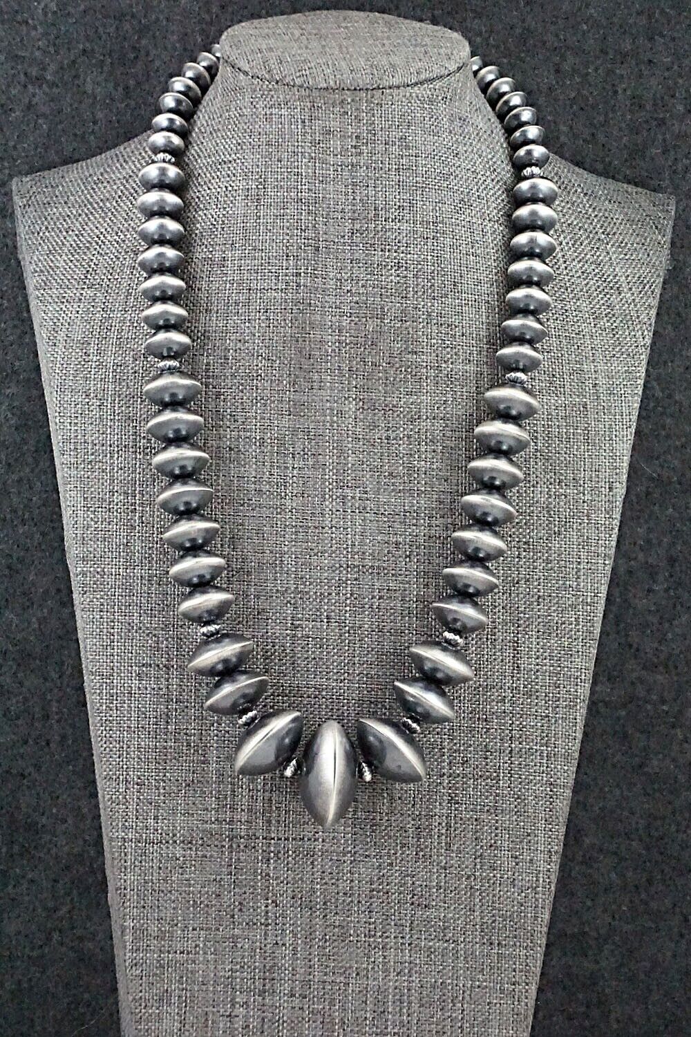 Sterling Silver Navajo Pearl Necklace 20" - Tonisha Haley