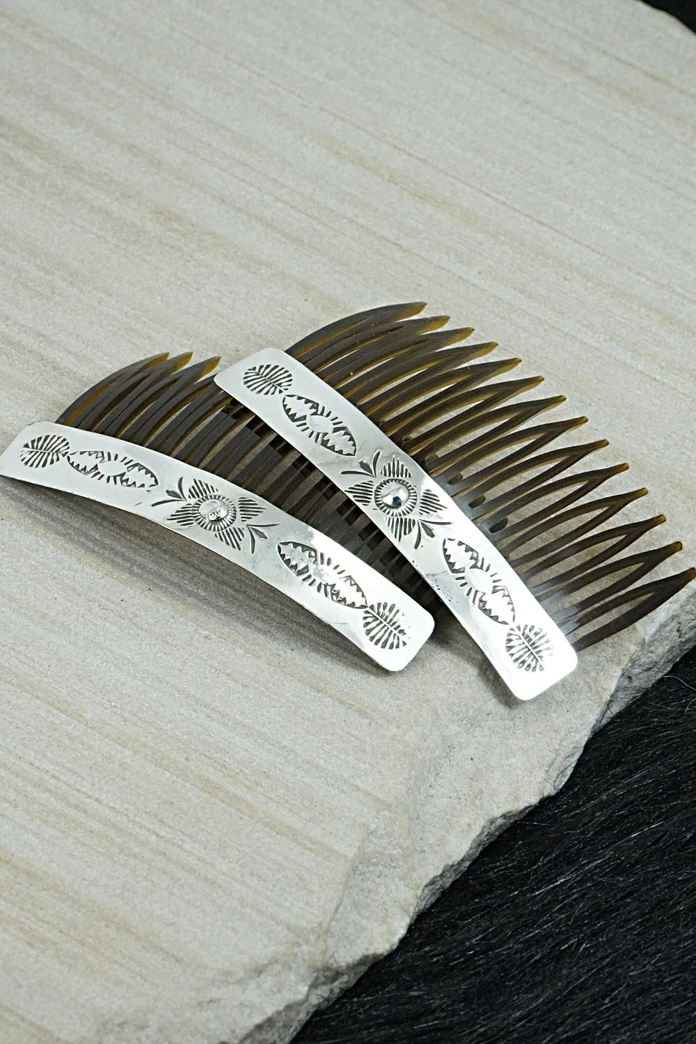Sterling Silver Hair Combs - Bertha Begay