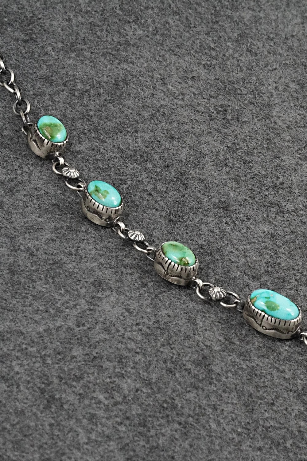 Turquoise & Sterling Silver Necklace and Earrings Set - Joe Piaso Jr.