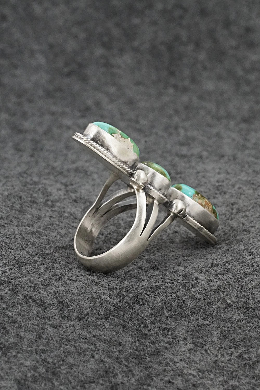 Turquoise & Sterling Silver Ring - Bobby Johnson - Size 9
