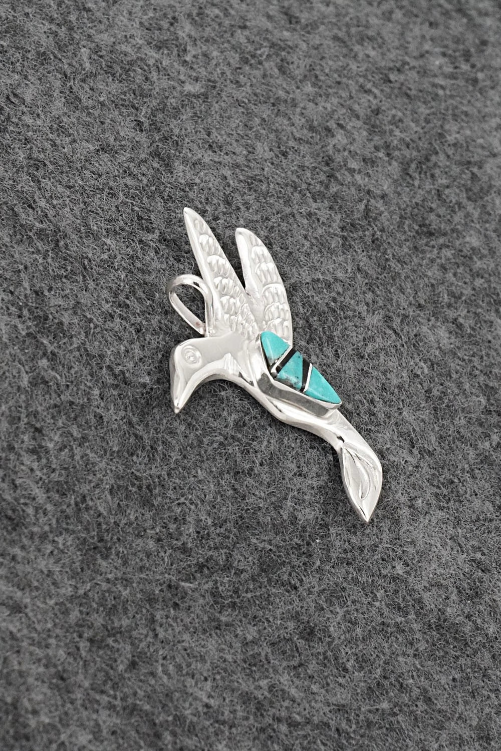 Turquoise & Sterling Silver Pendant - Dorothy Martinez