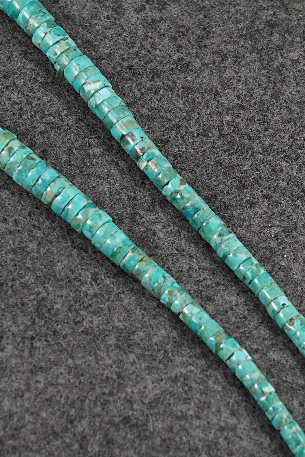 Turquoise & Sterling Silver Necklace 18" - Doreen Jake