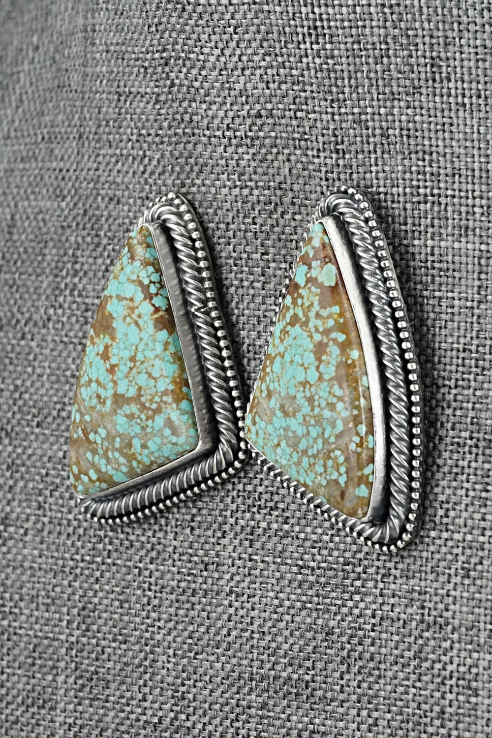 Turquoise & Sterling Silver Necklace and Earrings Set - Darrin Livingston