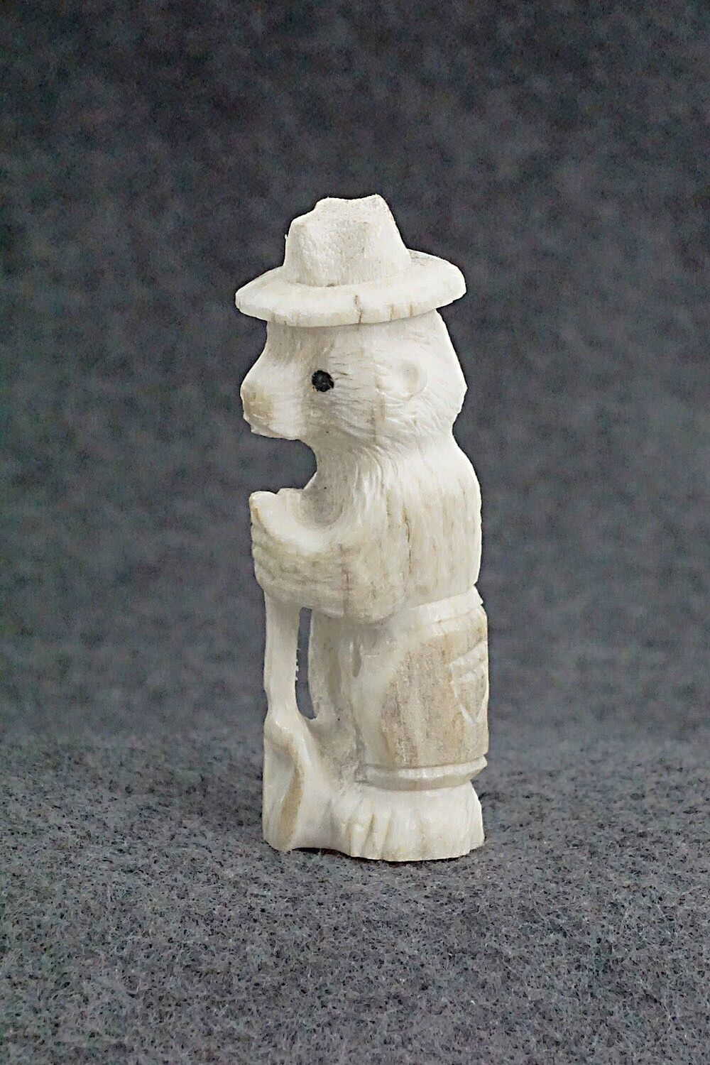 Smokey Bear Zuni Fetish Carving - Charlie Peina