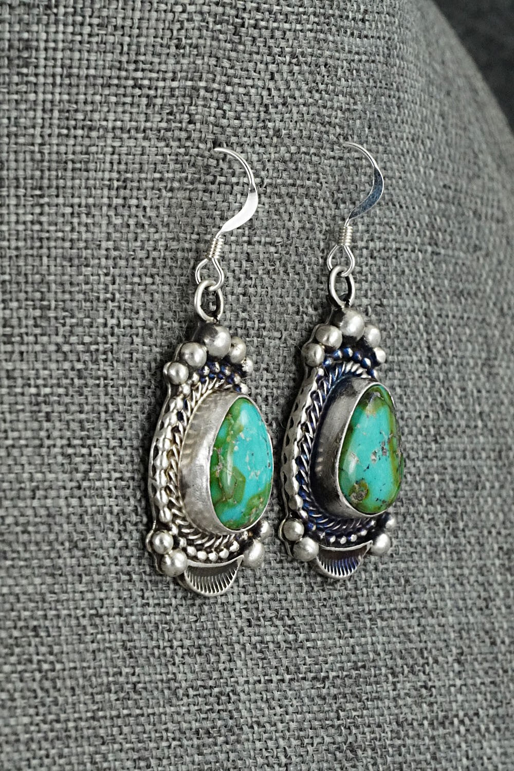 Turquoise & Sterling Silver Squash Blossom Set - Tom Lewis