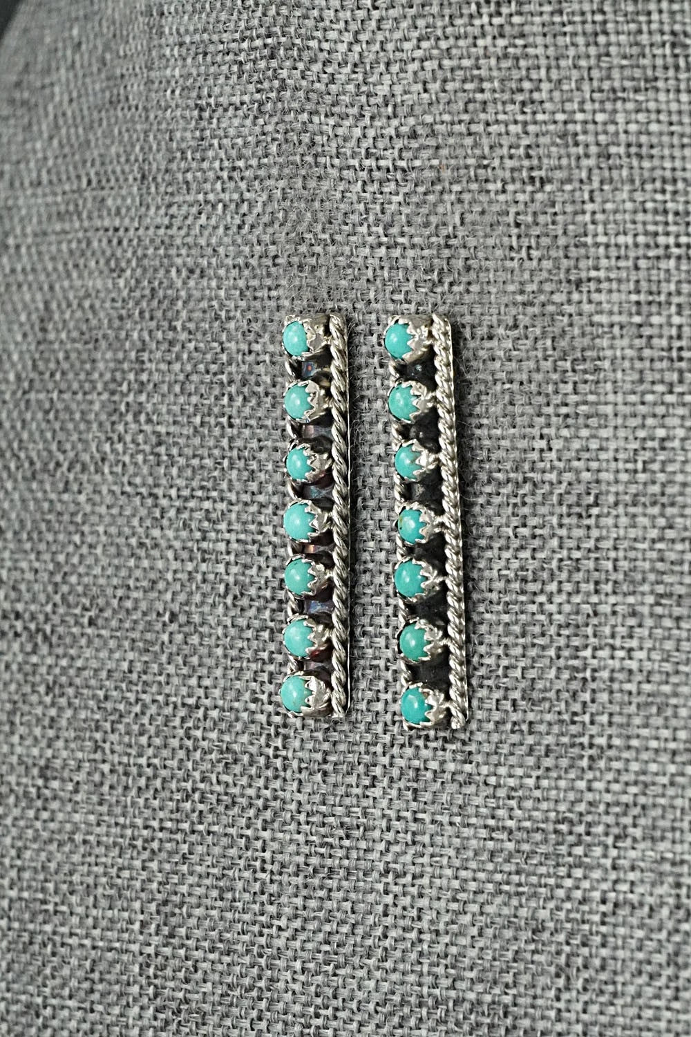 Turquoise & Sterling Silver Earrings - Dominic Duboise