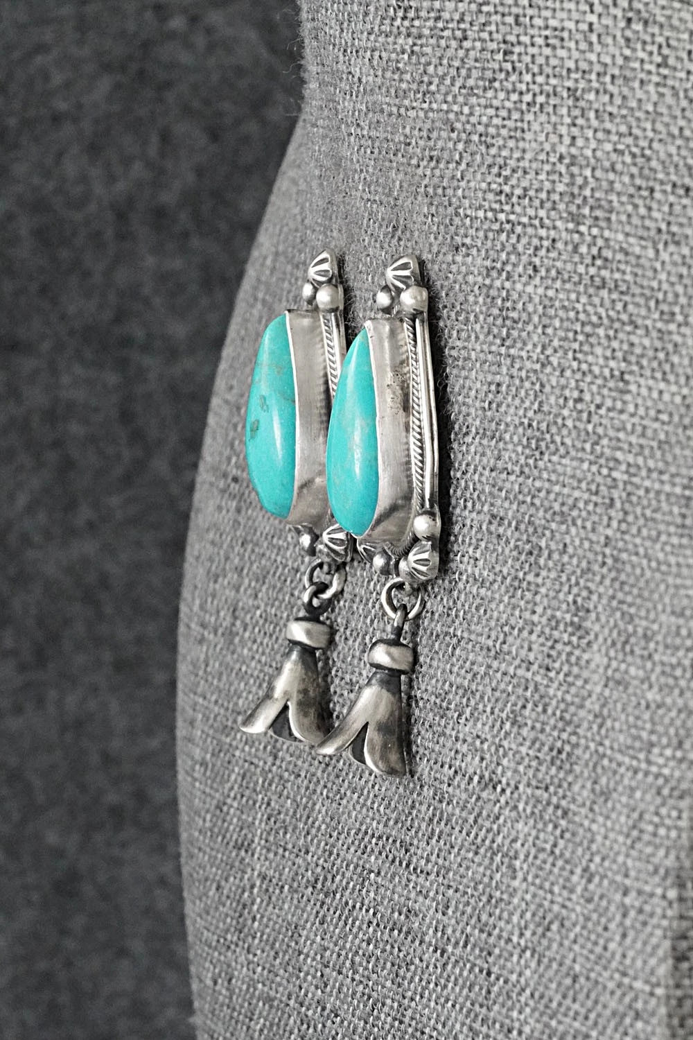Turquoise & Sterling Silver Earrings - Bobby Johnson