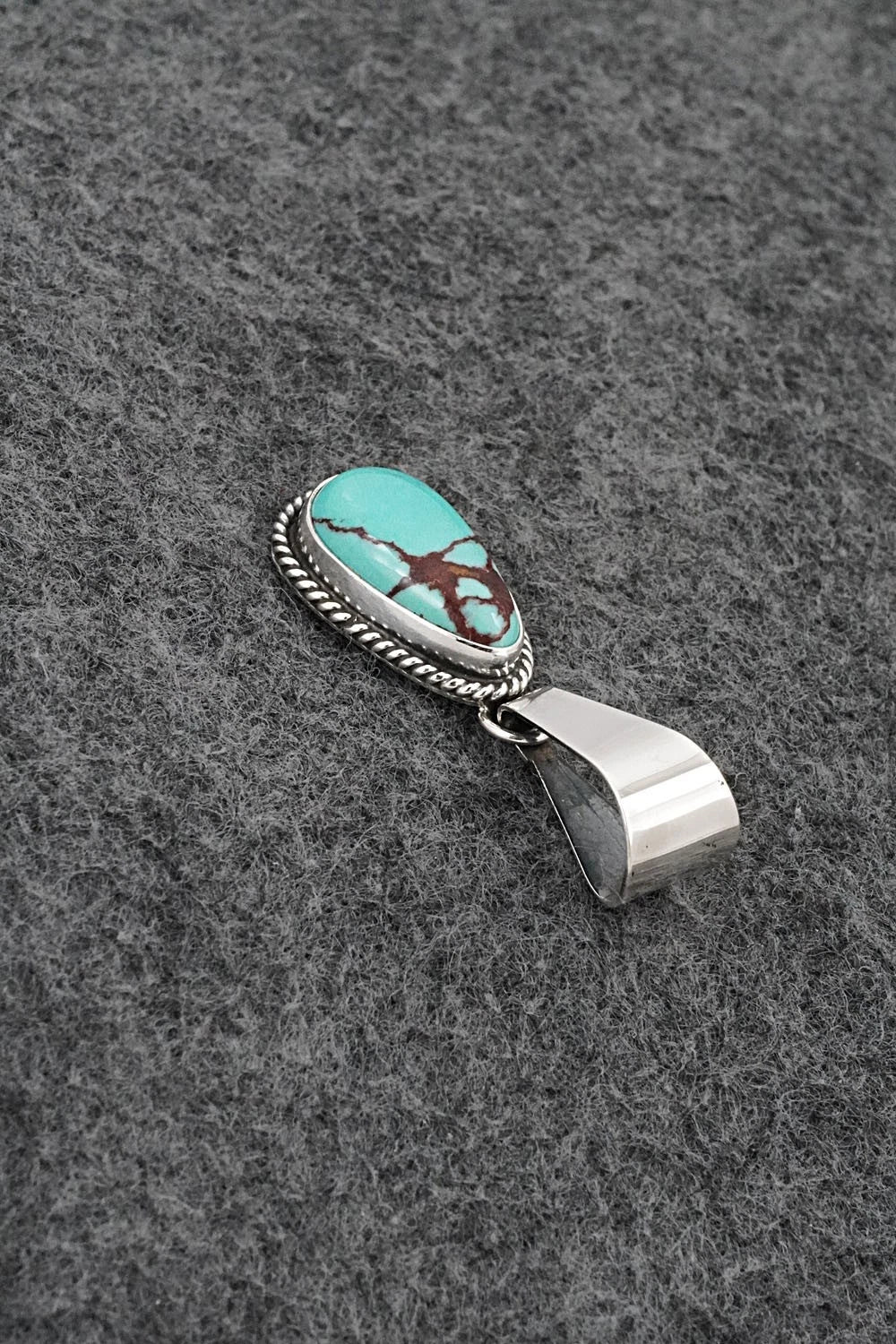 Turquoise & Sterling Silver Pendant - Eugene Gruber