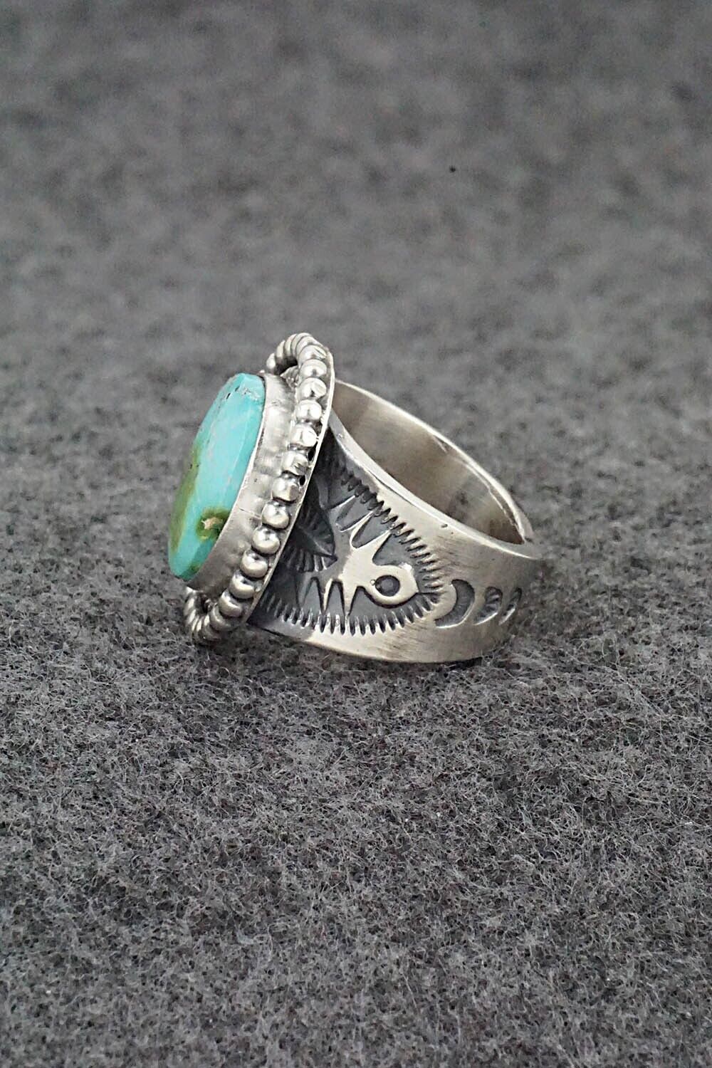 Turquoise & Sterling Silver Ring - Samuel Yellowhair - Size 5.5