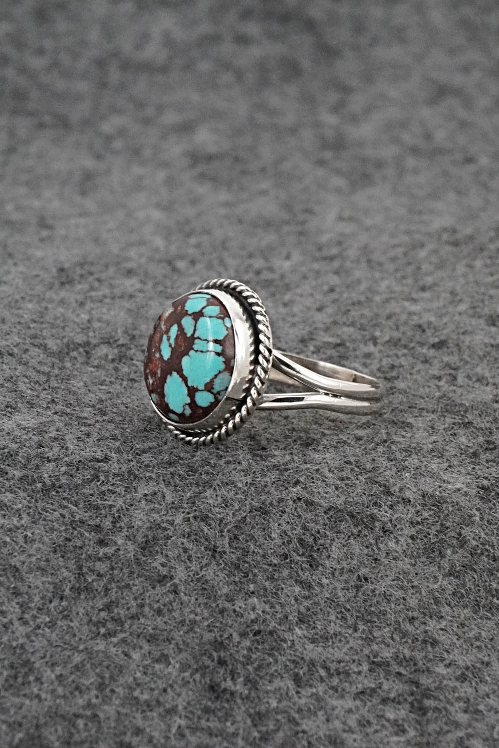 Turquoise & Sterling Silver Ring - Eugene Gruber - Size 8