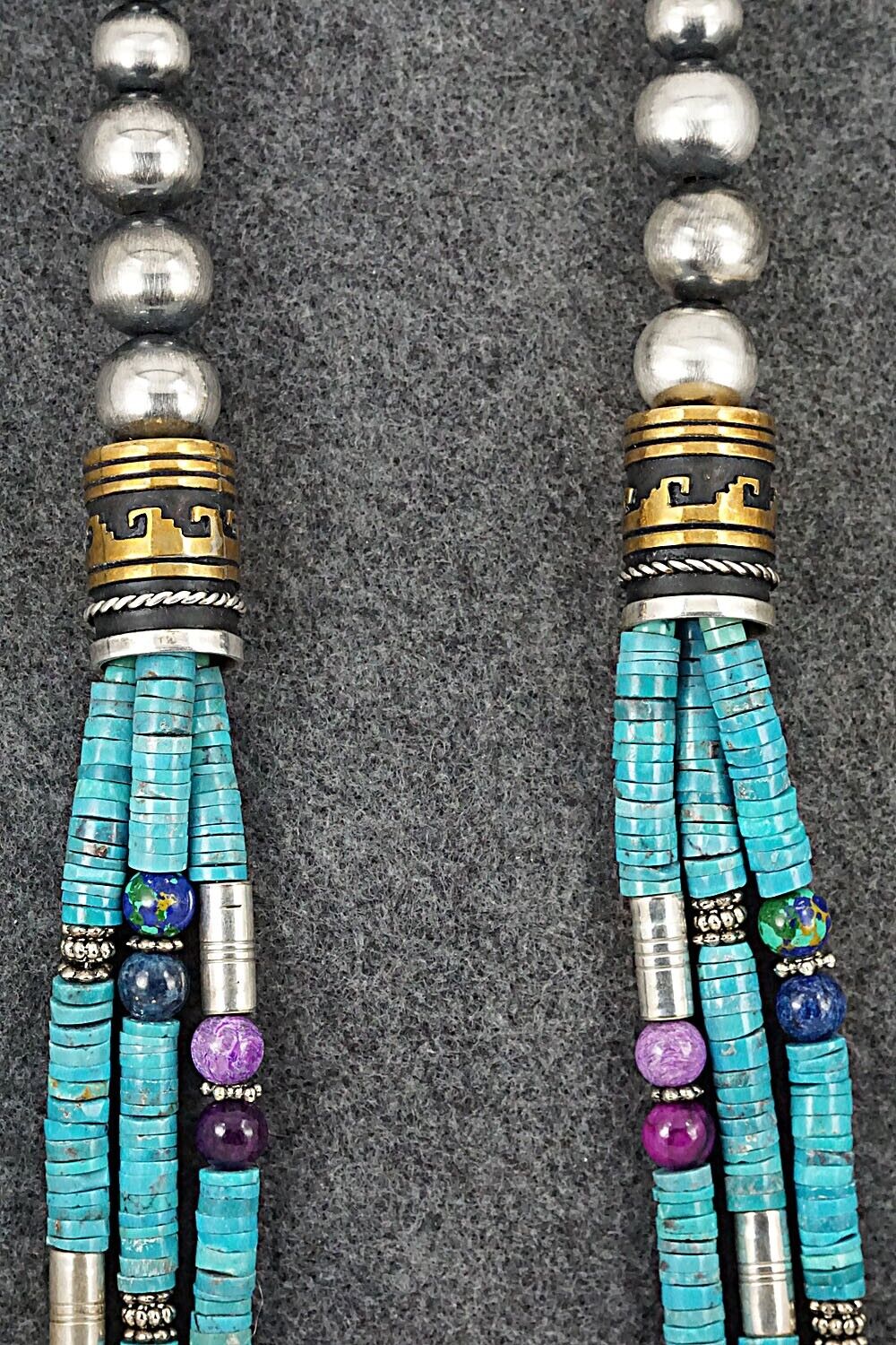 Multi-Stone and Sterling Silver Necklace - Tommy Singer