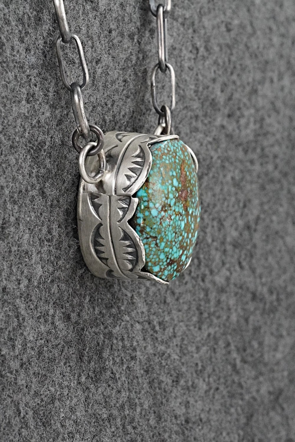 Turquoise & Sterling Silver Necklace - Paul Livingston
