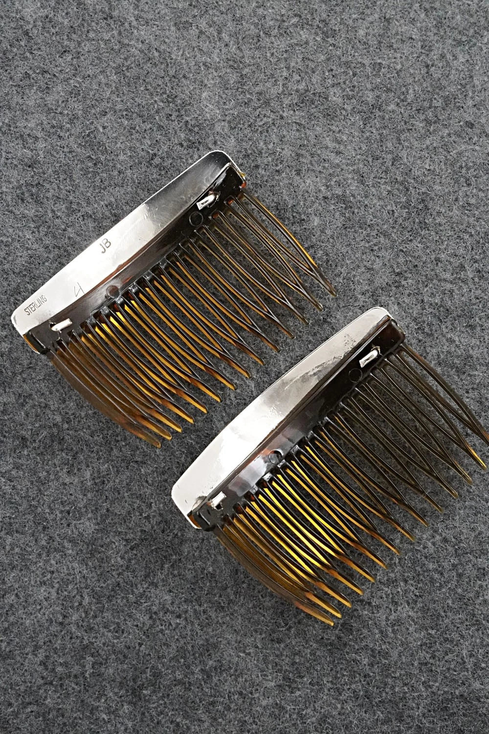 Turquoise & Sterling Silver Hair Combs - Joann Silver