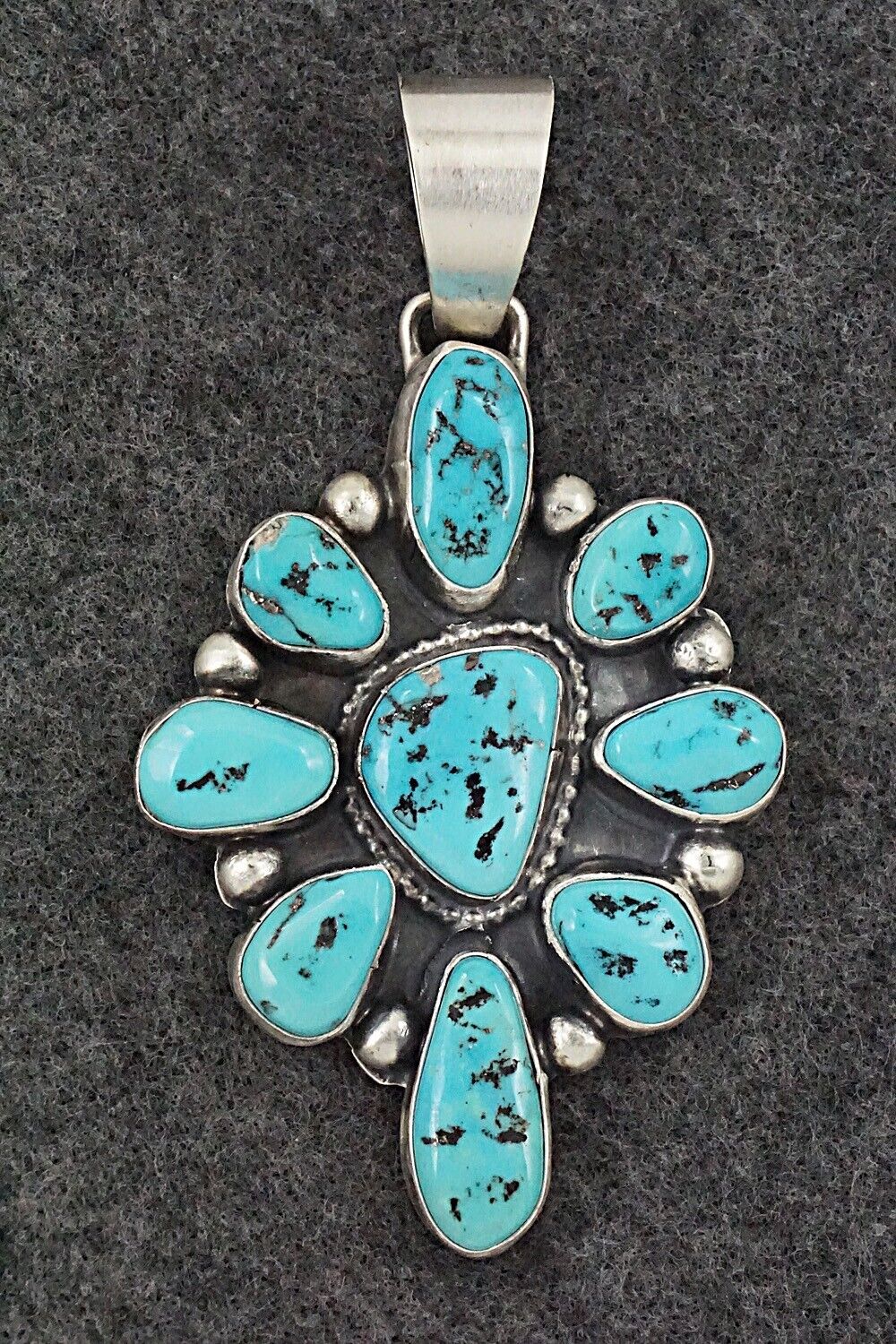 Turquoise & Sterling Silver Pendant - Bobby Johnson