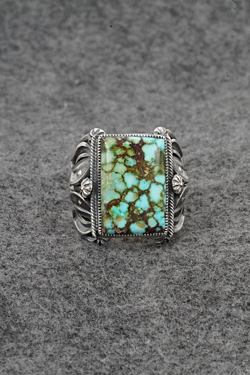 Turquoise & Sterling Silver Ring - Delbert Gordon - Size 11.5