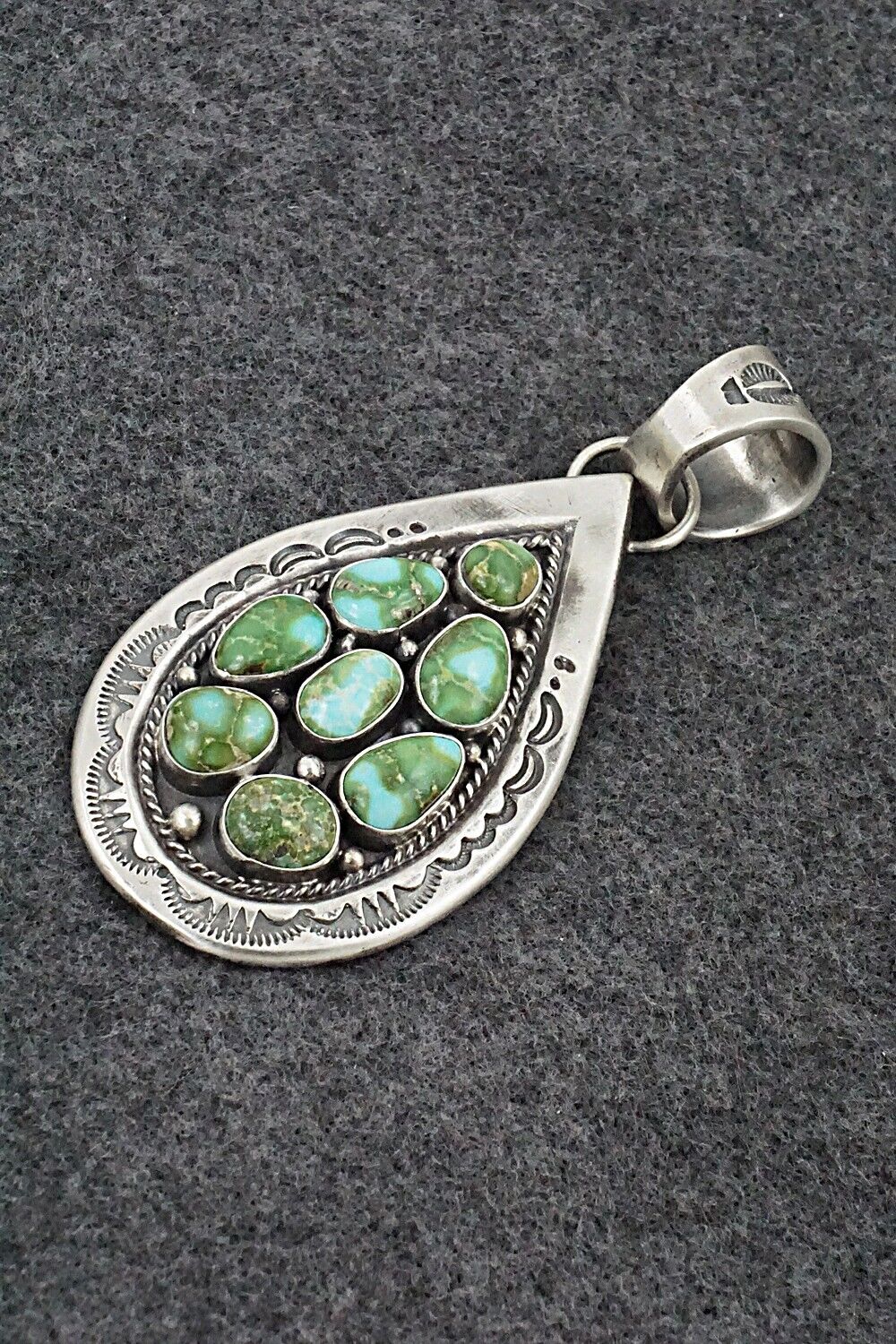 Turquoise & Sterling Silver Pendant - Samuel Yellowhair