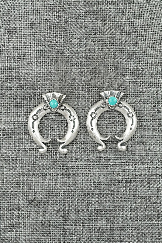 Turquoise & Sterling Silver Earrings - Adrienne Gordon