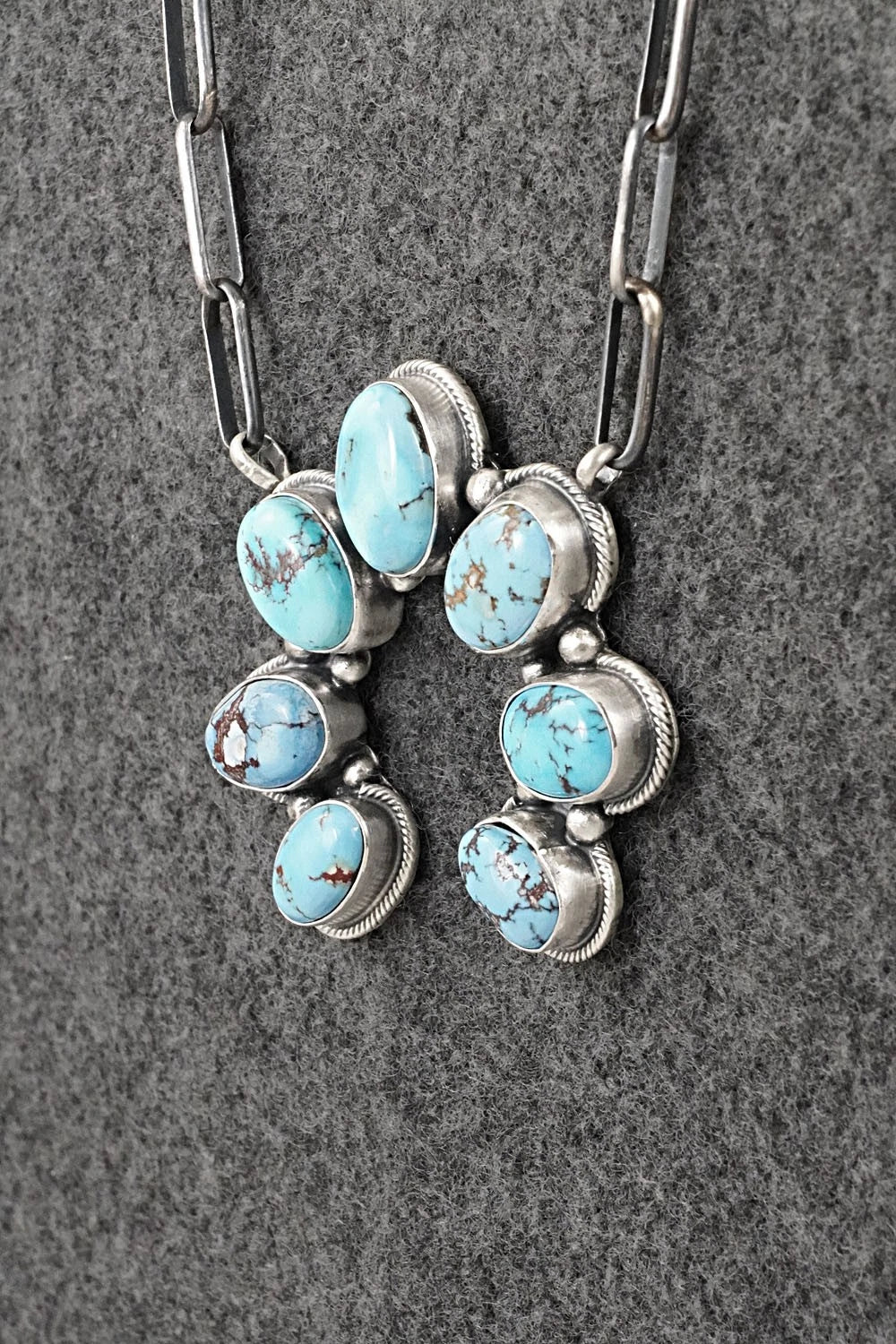 Turquoise & Sterling Silver Necklace - Darrin Livingston