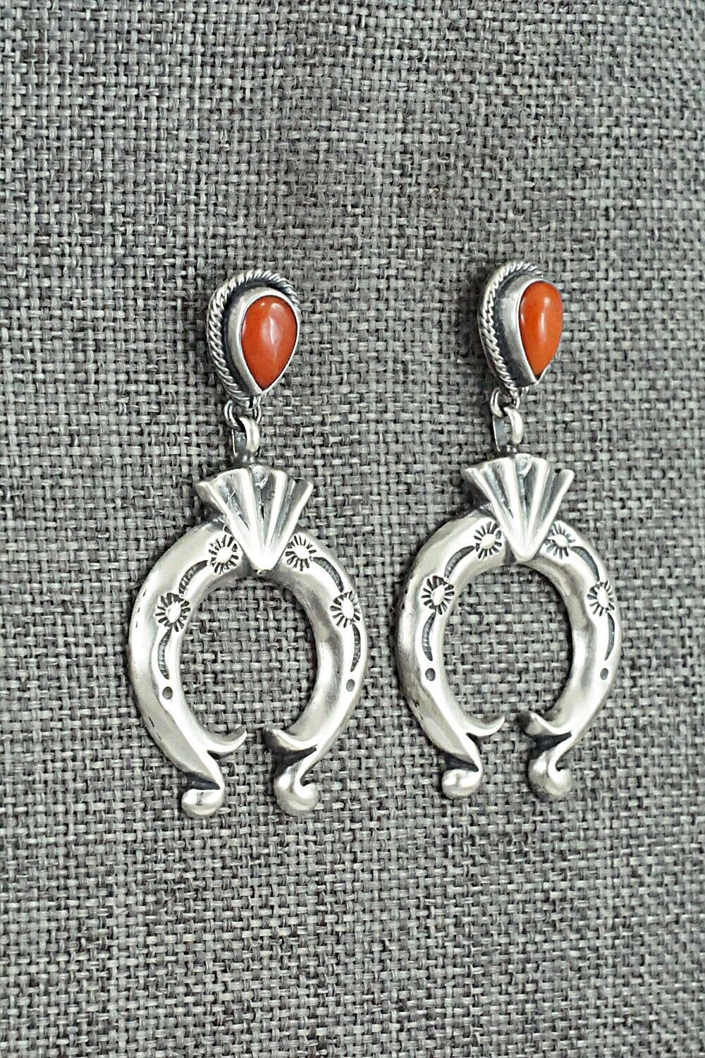 Coral & Sterling Silver Earrings - Verley Betone