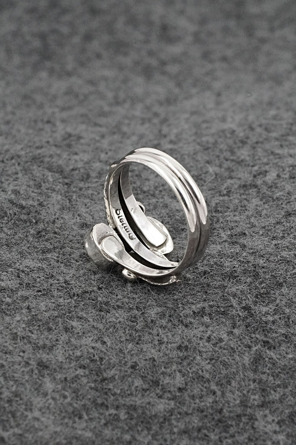 Onyx & Sterling Silver Ring - Harry B. Yazzie - Size 6