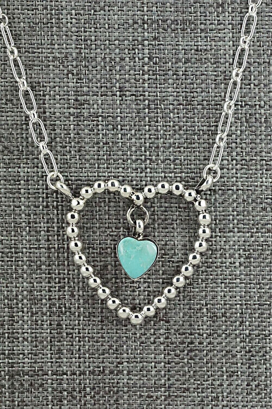 Turquoise & Sterling Silver Necklace - Franklin Johnson