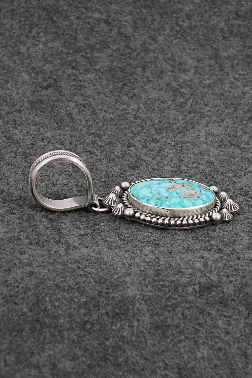 Turquoise & Sterling Silver Pendant - Michael Calladitto