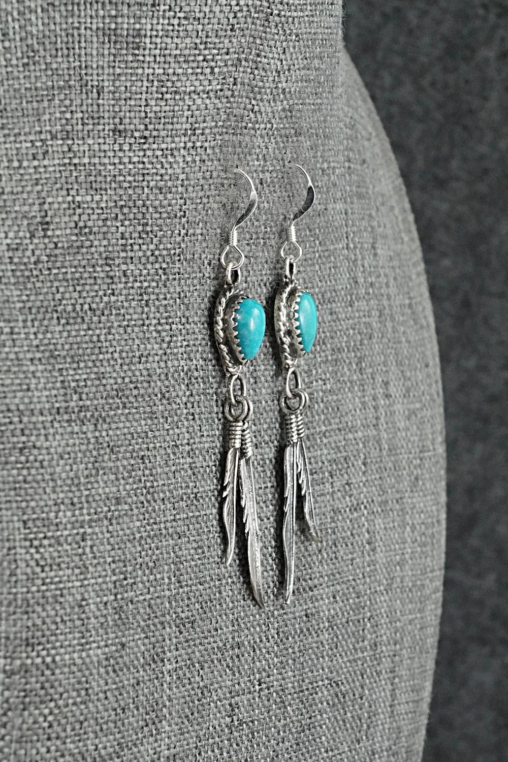 Turquoise & Sterling Silver Earrings - Isabelle Yazzie