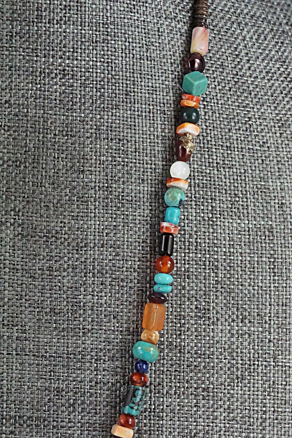 Multi-Stone and Sterling Silver Necklace - Helen Tsosie