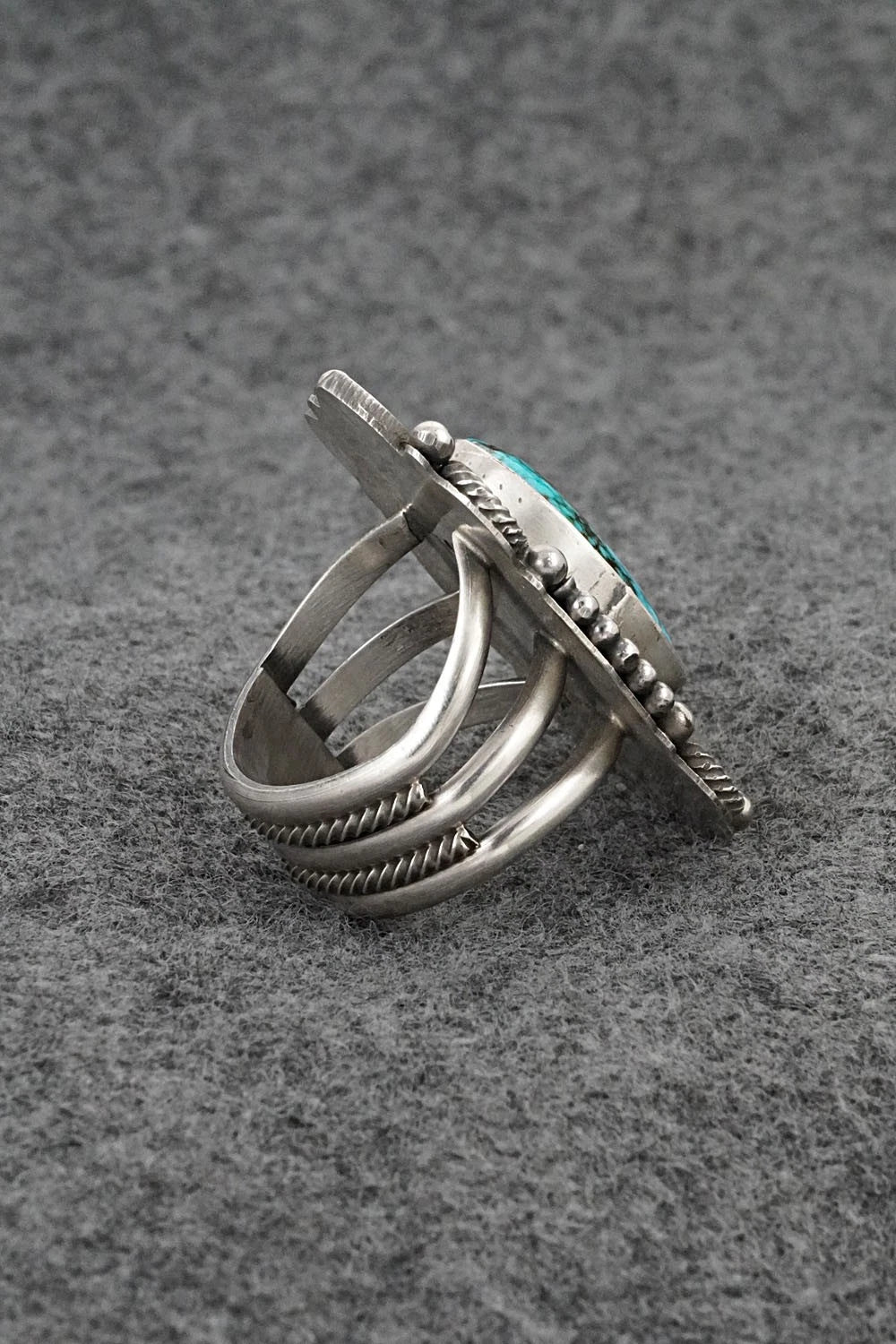 Turquoise & Sterling Silver Ring - Michael Calladitto - Size 9