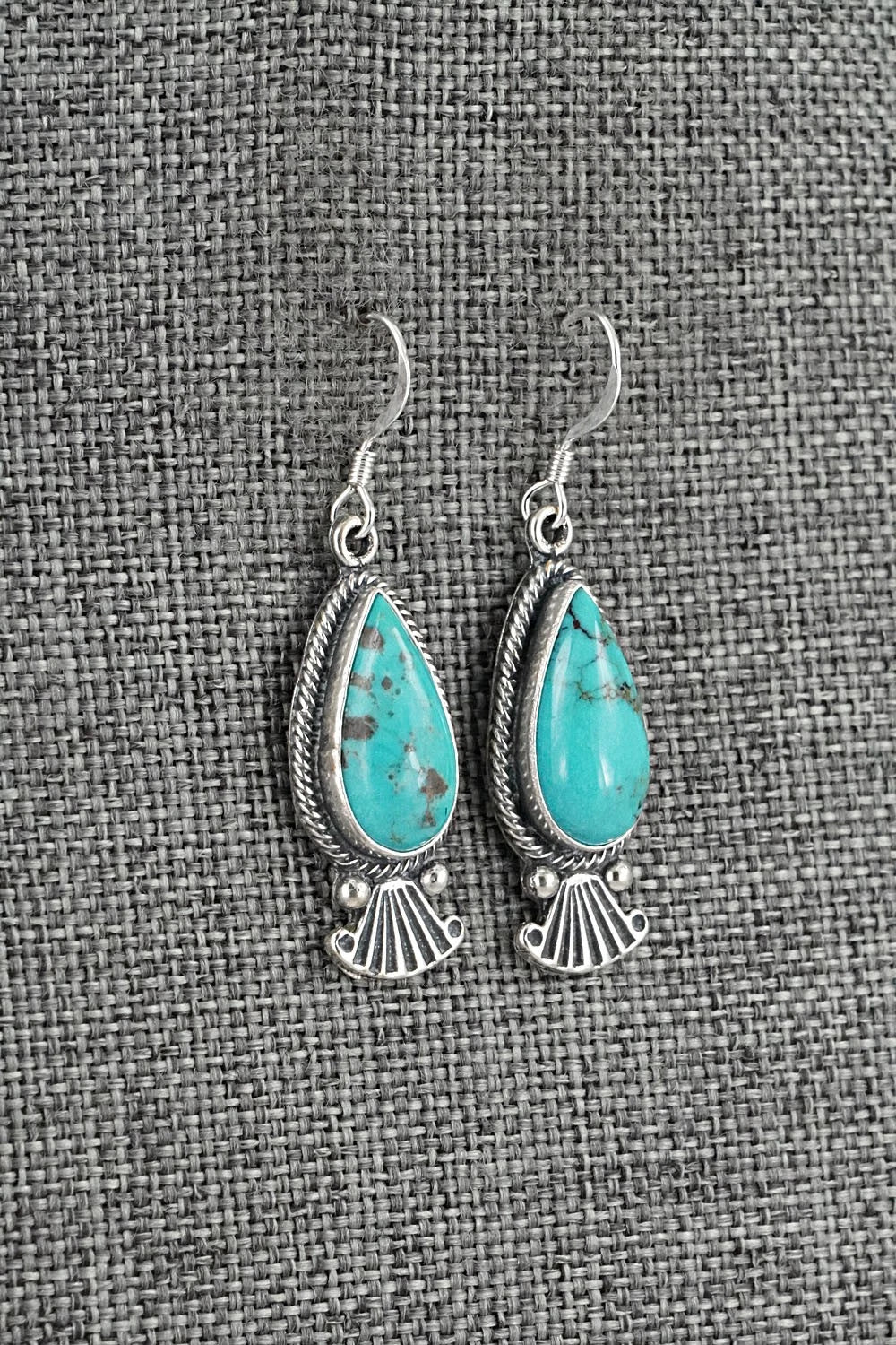 Turquoise & Sterling Silver Earrings - Verley Betone