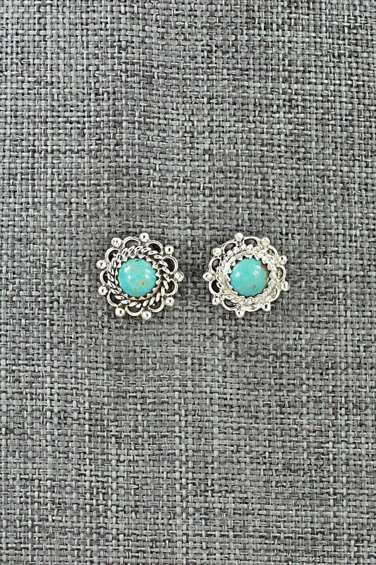 Turquoise & Sterling Silver Earrings - Harris Largo