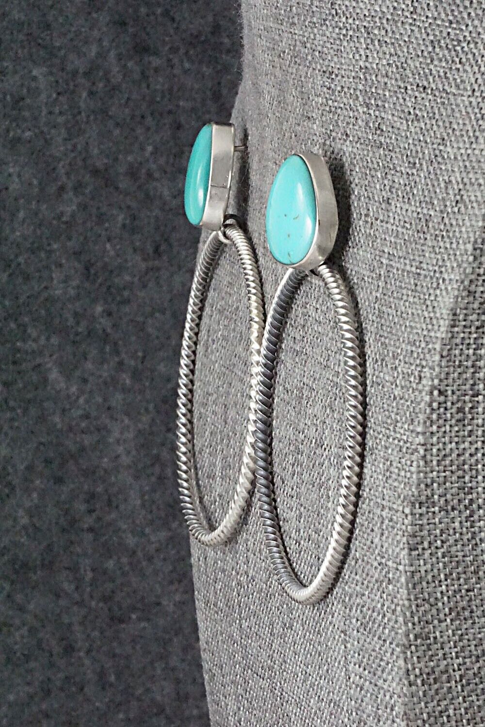 Turquoise & Sterling Silver Earrings - Verley Betone