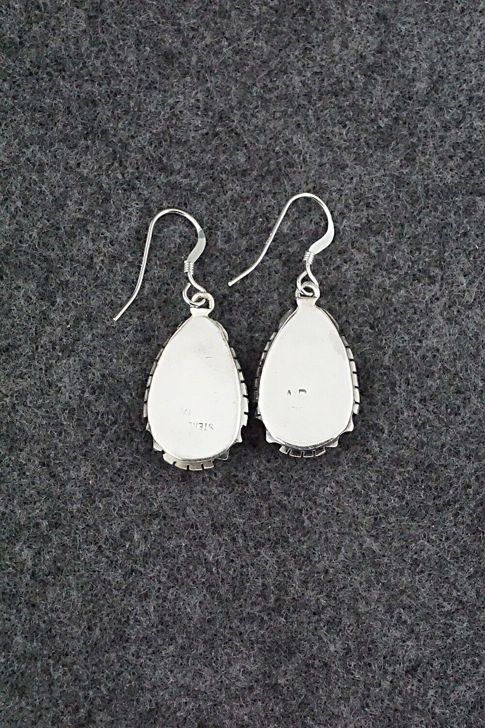 Opalite & Sterling Silver Earrings - Amos Begay