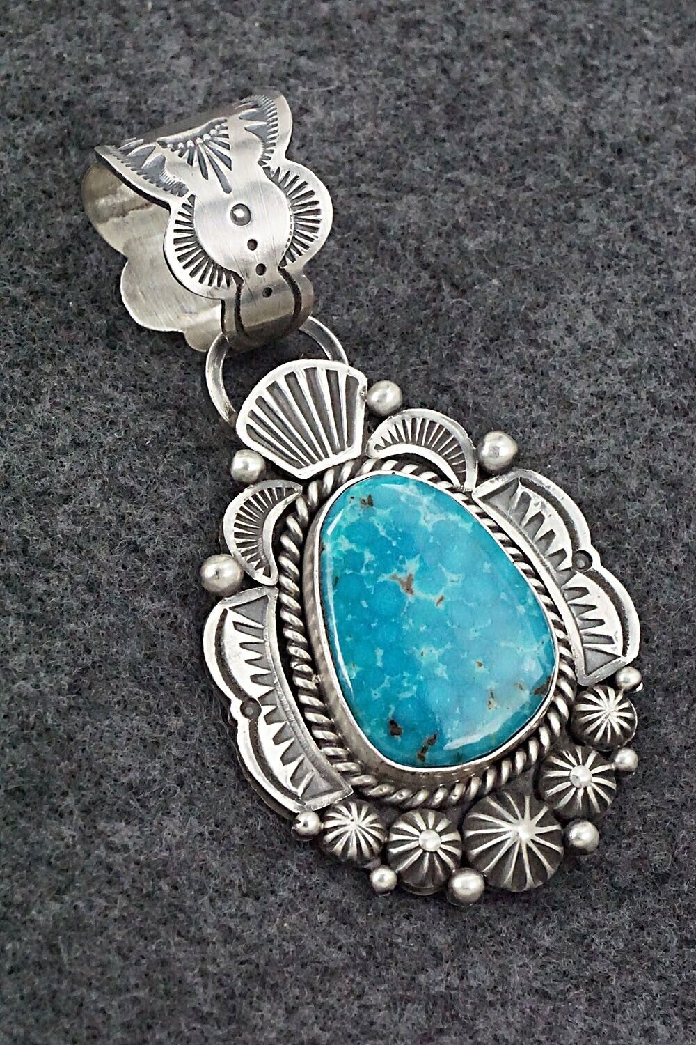 Turquoise & Sterling Silver Pendant - Rosita Calladitto
