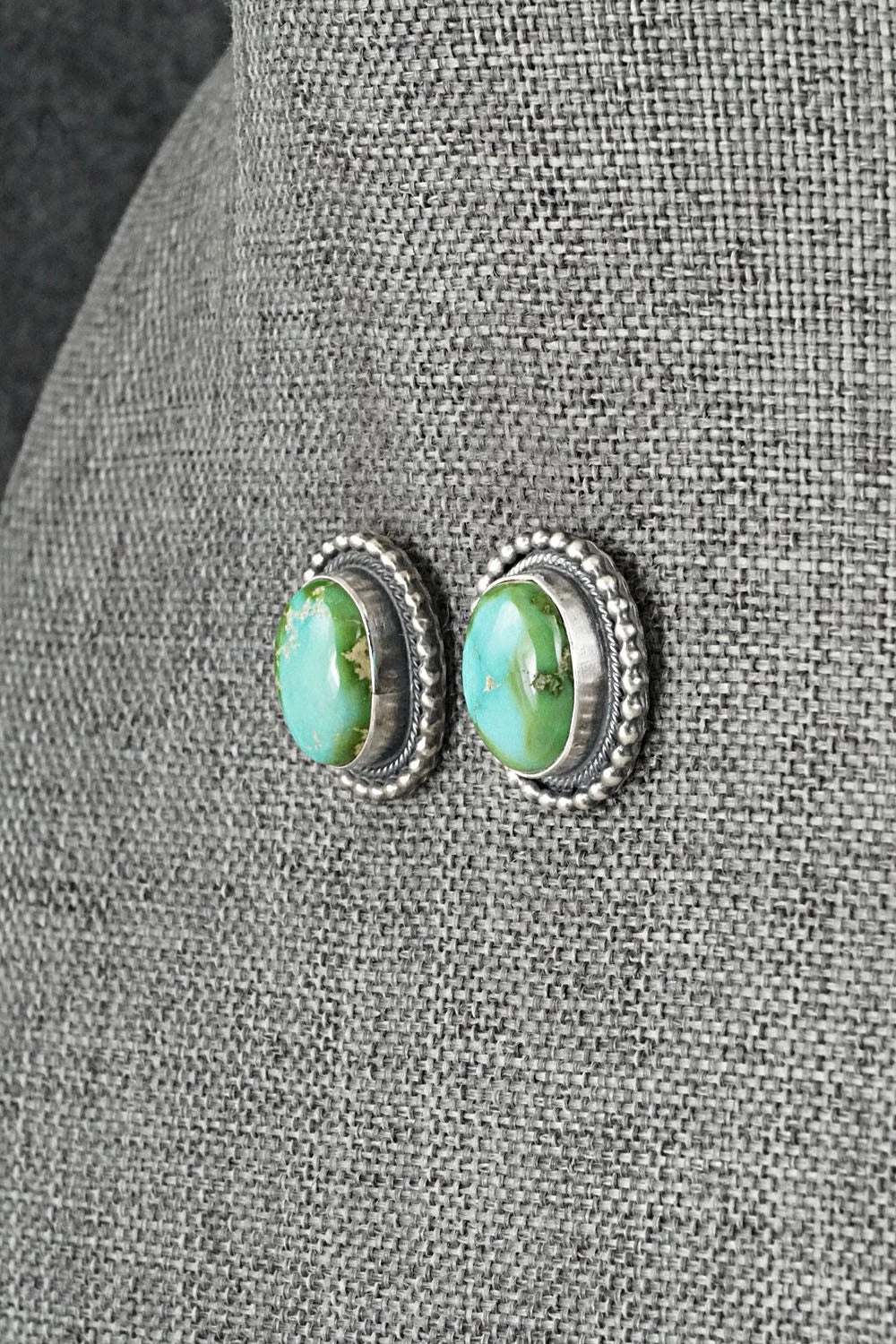 Turquoise & Sterling Silver Necklace and Earrings Set - Darrin Livingston