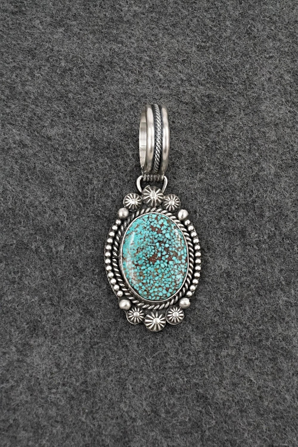 Turquoise & Sterling Silver Pendant - Michael Calladitto