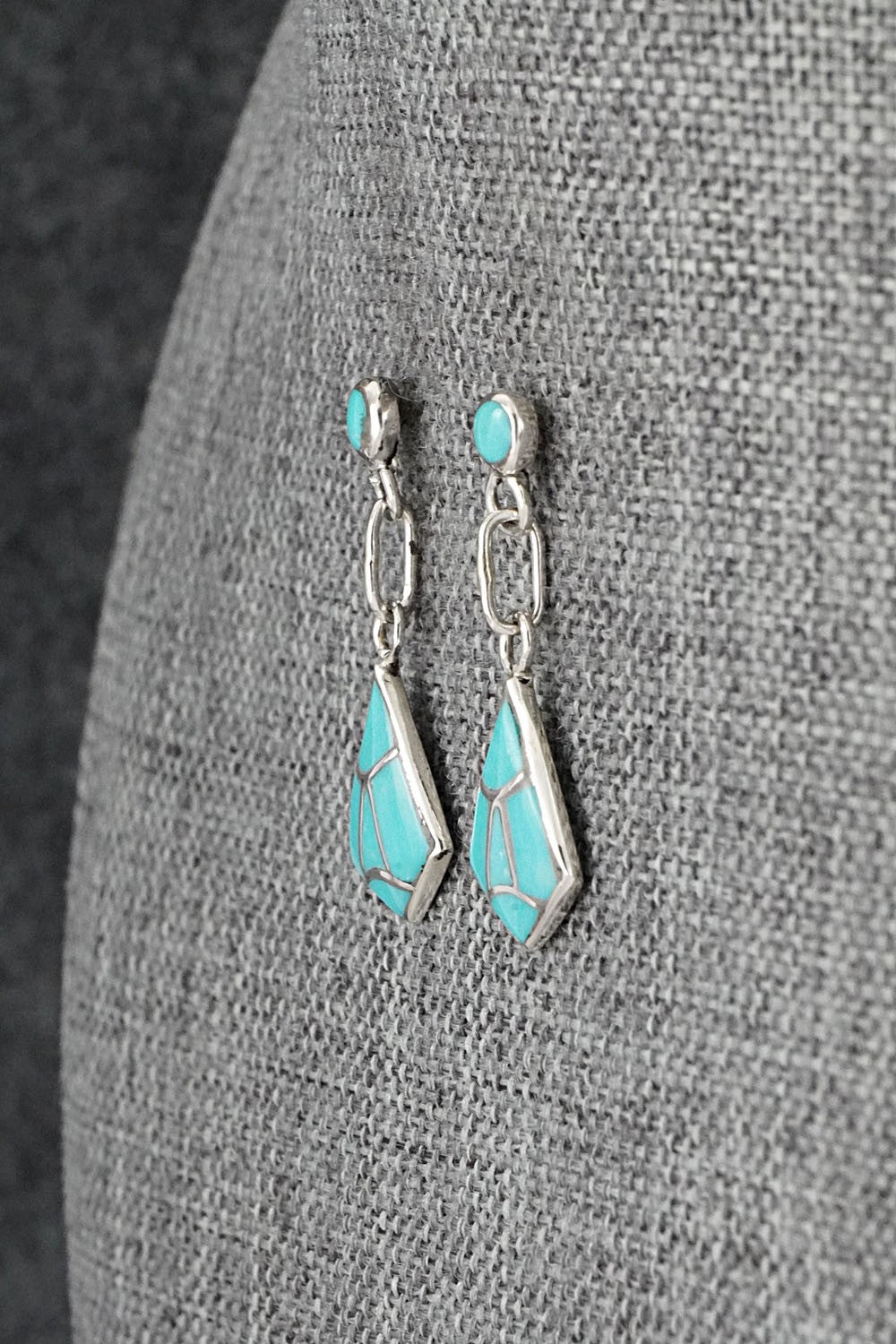 Turquoise & Sterling Silver Earrings - Orena Leekya