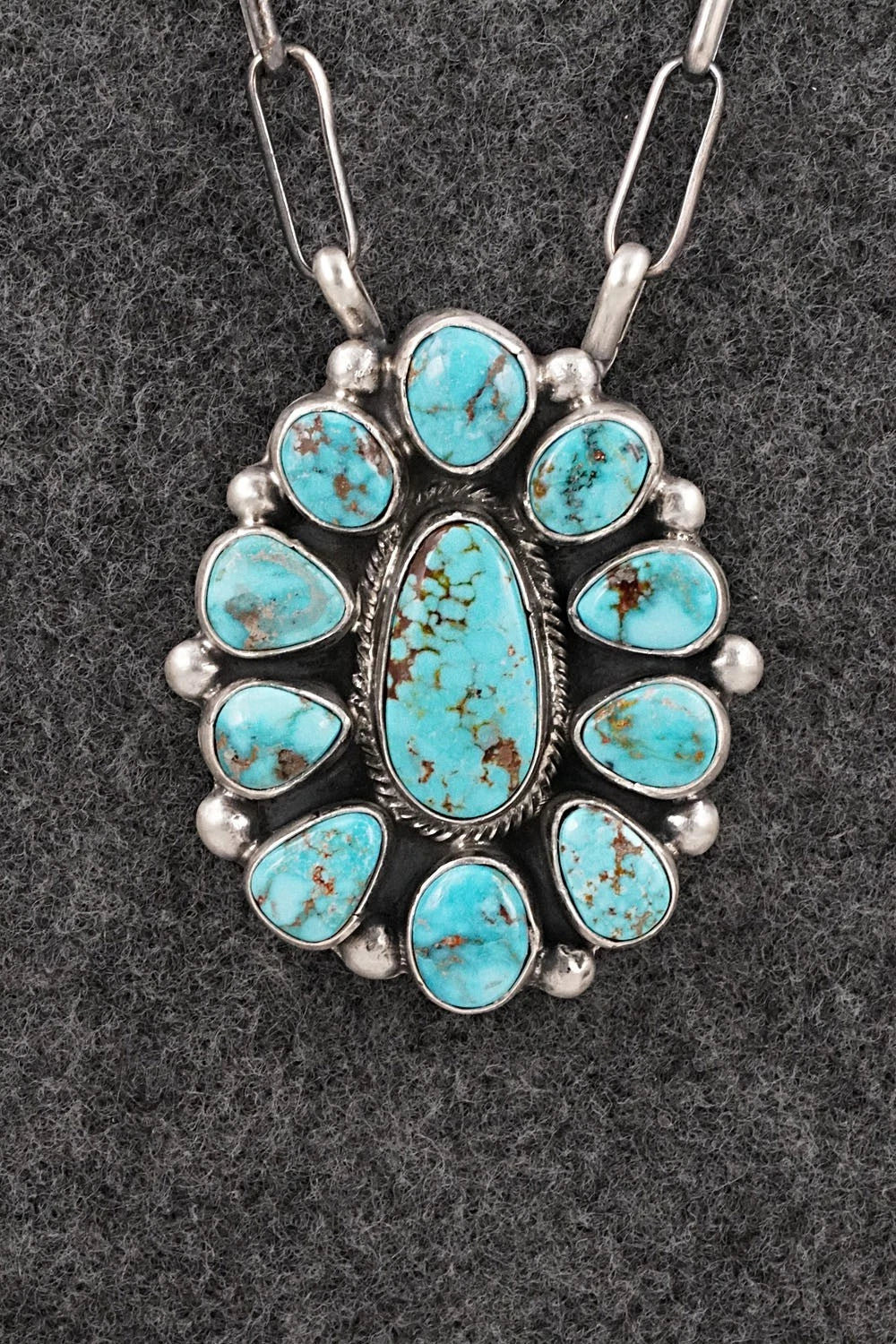 Turquoise & Sterling Silver Necklace - Bobby Johnson