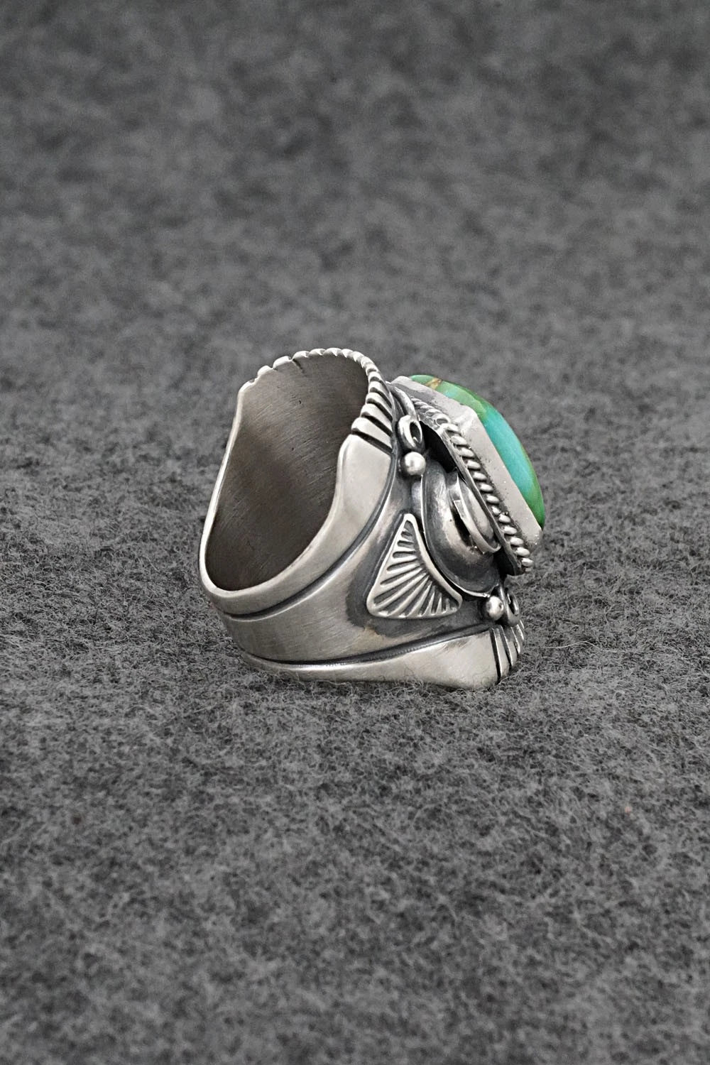 Turquoise & Sterling Silver Ring - Derrick Gordon - Size 8