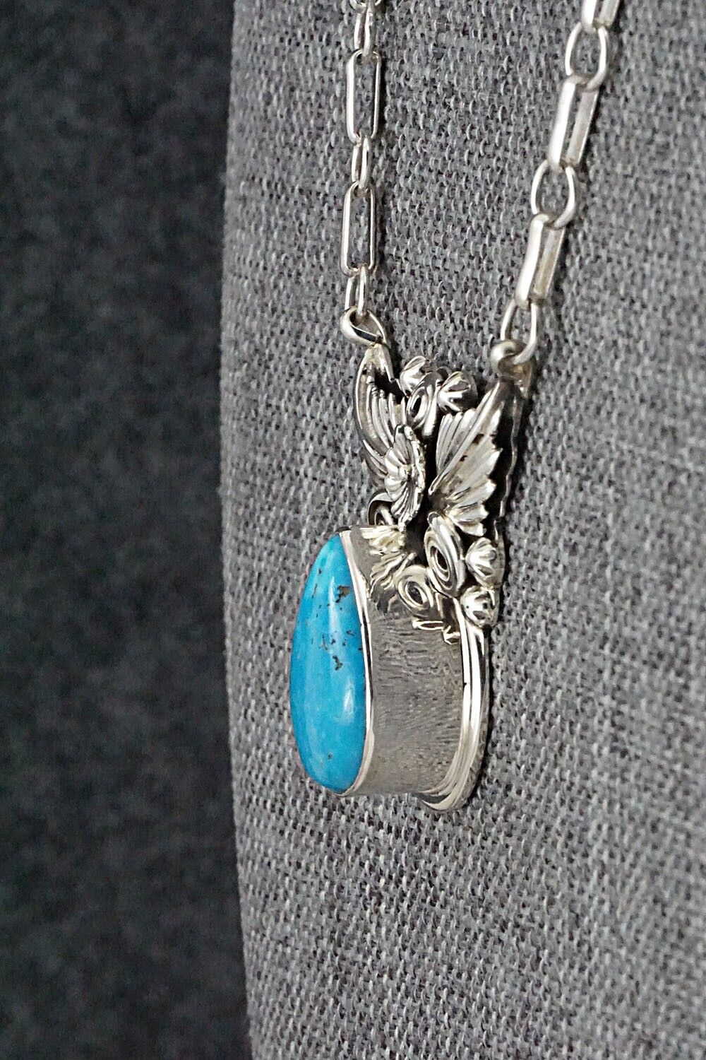 Turquoise & Sterling Silver Necklace - Loretta Delgarito