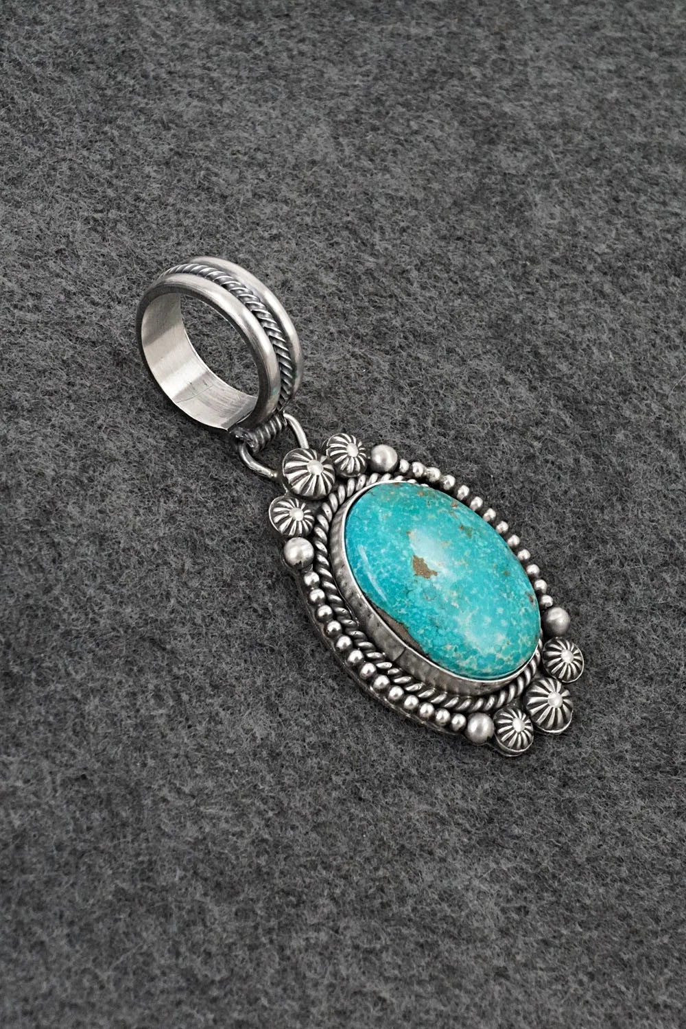 Turquoise & Sterling Silver Pendant - Michael Calladitto