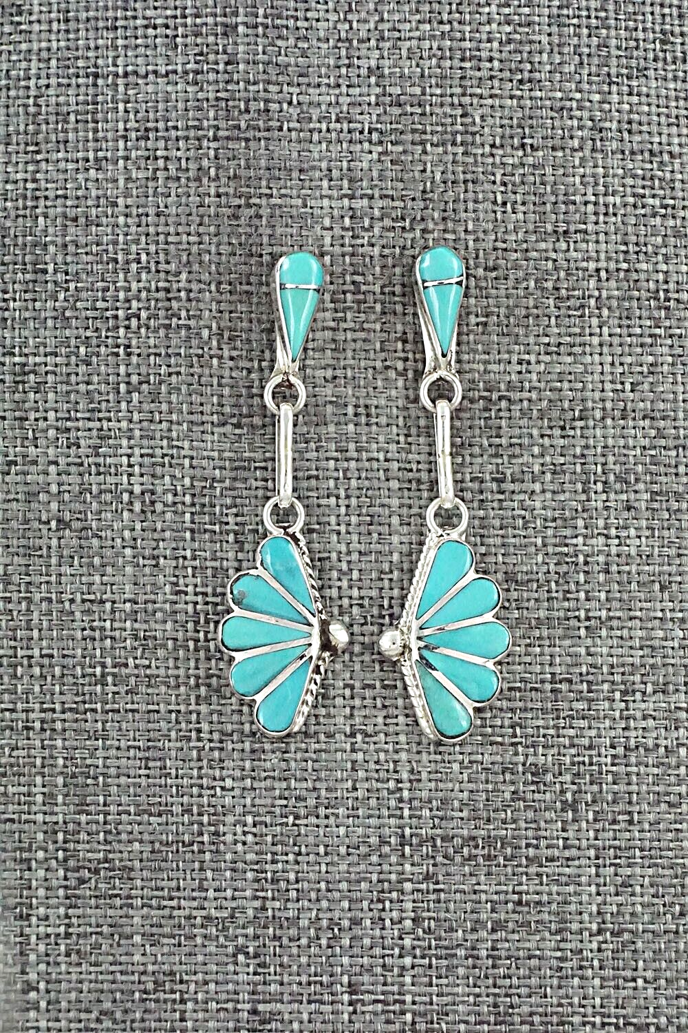 Turquoise and Sterling Silver Earrings - Velda Nastacio