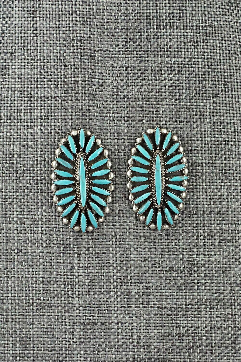 Turquoise & Sterling Silver Earrings - Lorena Peina
