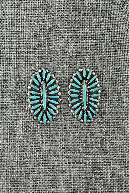 Turquoise & Sterling Silver Earrings - Lorena Peina