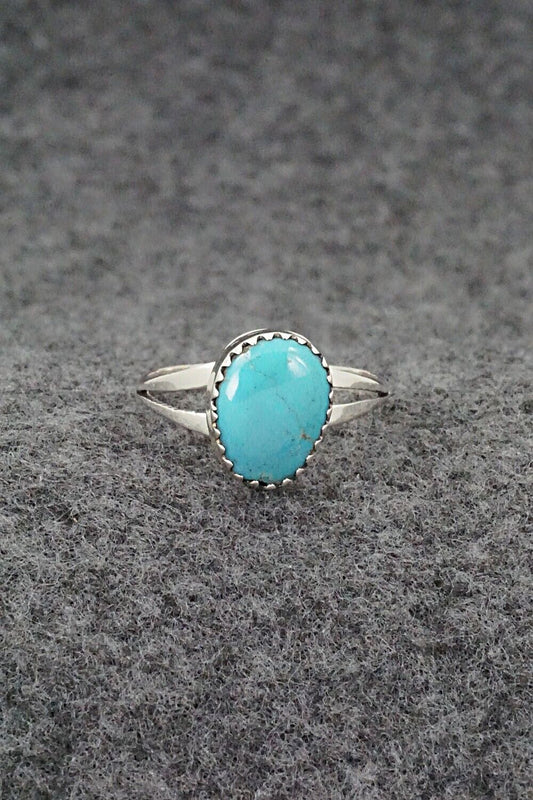 Turquoise & Sterling Silver Ring - Sharon McCarthy - Size 7